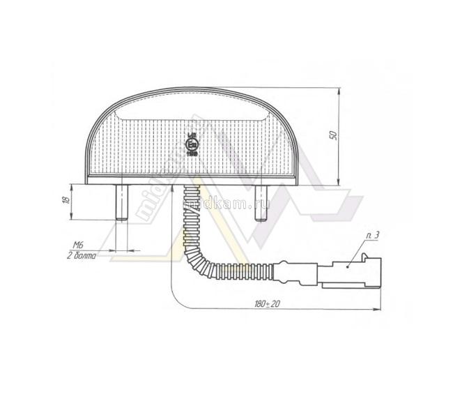 Фонарь освещения номерного знака 12V-24V (на КАМАЗ 5490) Фонарь освещения номерного знака 12V-24V (на КАМАЗ 5490)